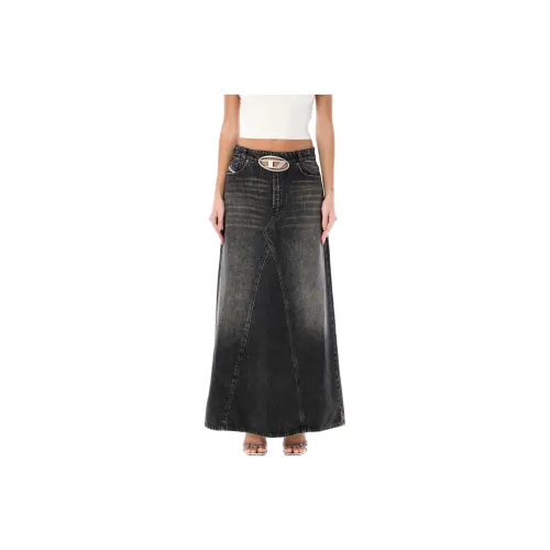 DIESEL SS24 Denim Long Skirt Women's Gray DIESEL SS24 Деним Длинная Юбка Женская Серый