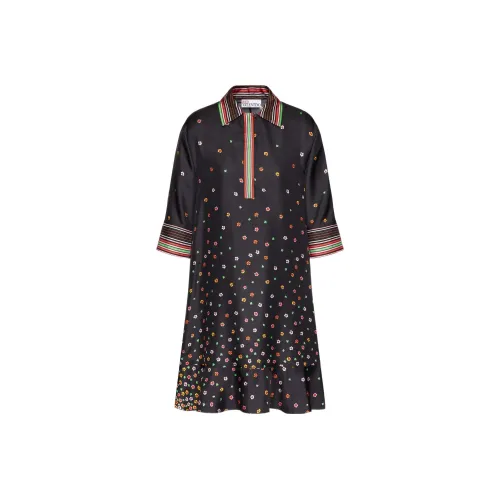 Valentino Короткий рукав Платье Женское Черное