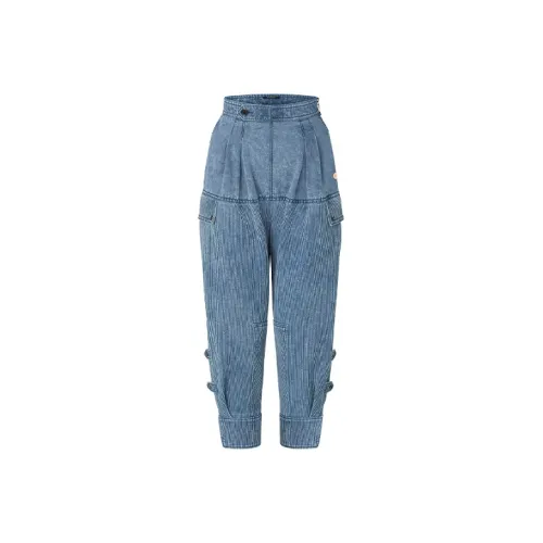 LOUIS VUITTON Новые ежеквартальные продукты LV Женские синие джинсы