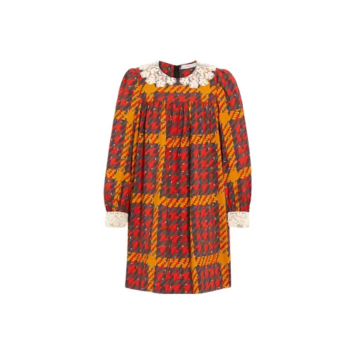 COACH FW22 Длинное платье с длинным рукавом женское красное