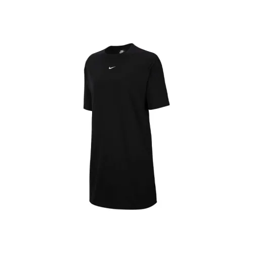 NIKE Sports Life Collection Черное Женское Короткое Платье с Рукавами