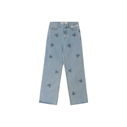 KIMHEKIM MULTI LOGO STAMPS Джинсы Женские Небесно-голубой Небесно-голубой