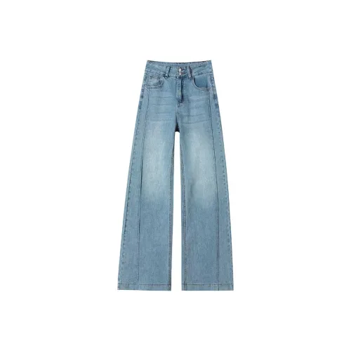 FAWENXIANGZI Джинсы Женские Синие