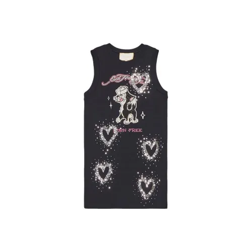 Ed Hardy Черные Женские Платья без рукавов