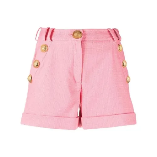 BALMAIN SS21 Повседневные шорты Женские Розовые