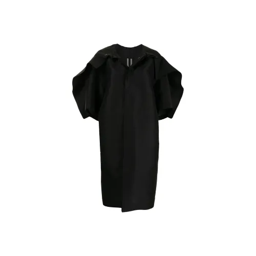RICK OWENS Black Женские Короткие Платья с Рукавами