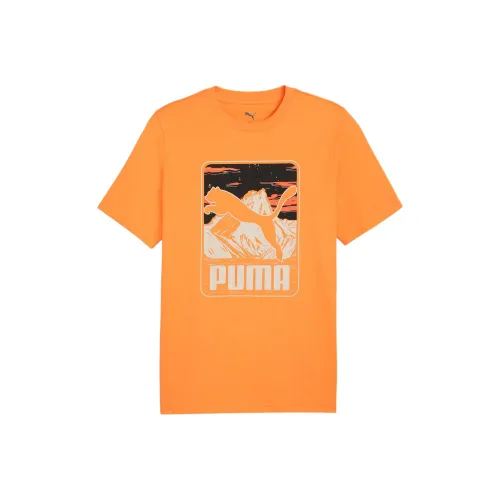 PUMA GRAPHICS Basic T-Shirt Мужской Оранжевый