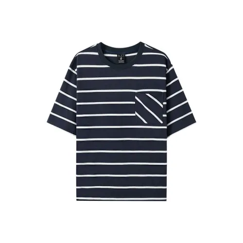 Skechers T-Shirt Мужская Синие Полосы