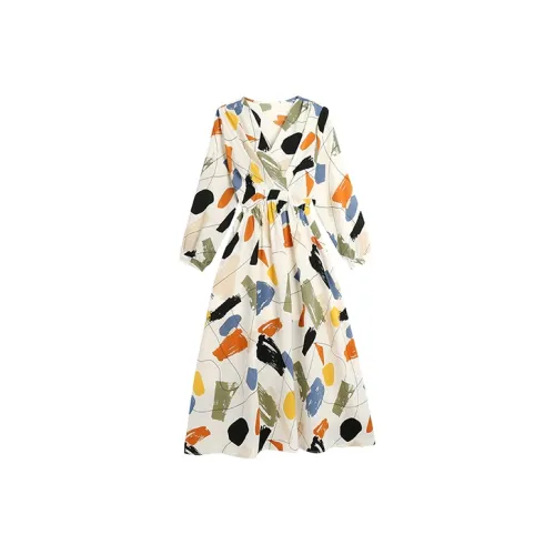 MOPB A Линия Юбка Платье Многоцветный