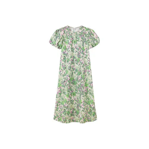 Migu Ice Furong Женские Короткие Платья с Длинными Рукавами