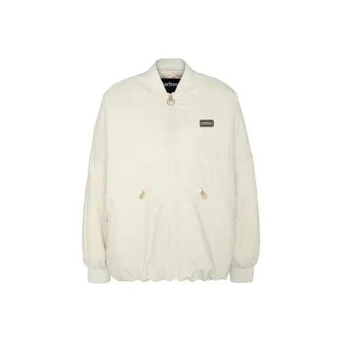 BARBOUR Хлопковый пуховик женский бежевый