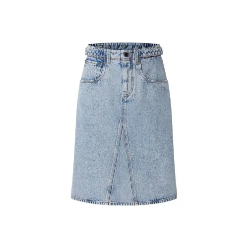 LOUIS VUITTON FW23 Denim Long Skirt Women's Blue LOUIS VUITTON FW23 Деним Длинная Юбка Женская Синяя