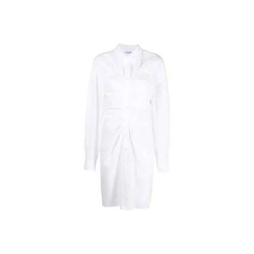DRIES VAN NOTEN Белое Женское Длинное Платье с Рукавами