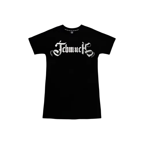 TCH Короткий рукав Платье Женское Черное