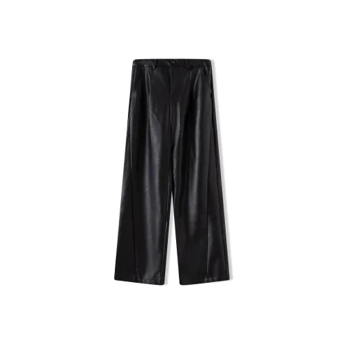 NORA.LOU Черные Женские Кожаные Брюки