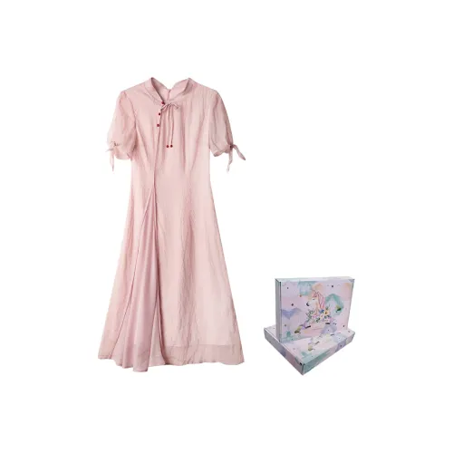 ANNECHEN Женские Платья с Короткими Рукавами