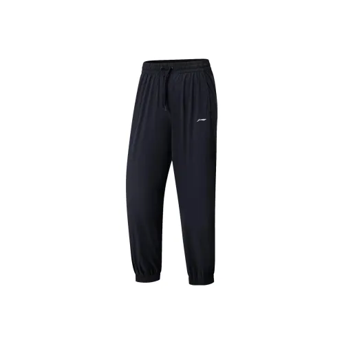 LINING Fitness Series Вязаные Спортивные Штаны Женские Черные