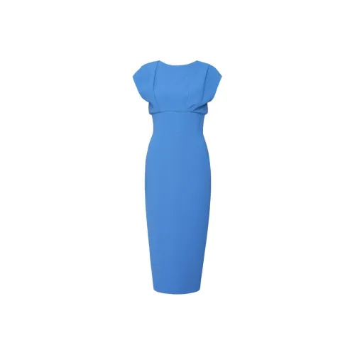 RACHEL GILBERT Blue Женские Короткие Платья с Рукавами
