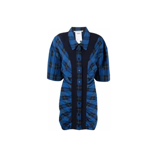 STELLA MCCARTNEY Blue Женские Короткие Платья с Рукавами