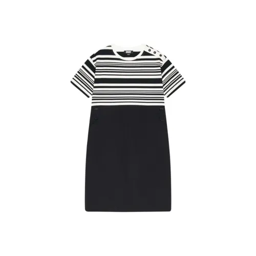 DKNY Короткий рукав Платье Женское Черное Цвет