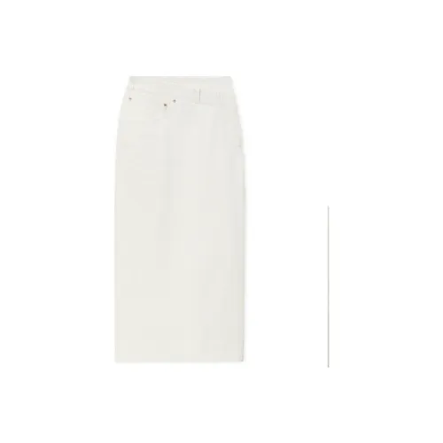 LOEWE Деним Длинная Юбка Женская Белая