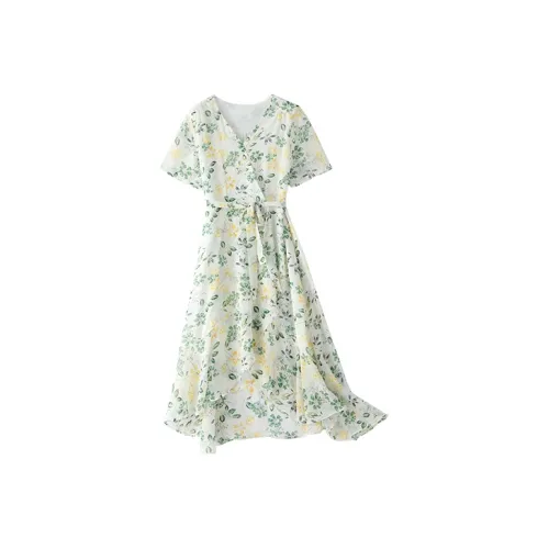 MOPB Короткий рукав Платье Женское Набор в подарочной коробке Включено