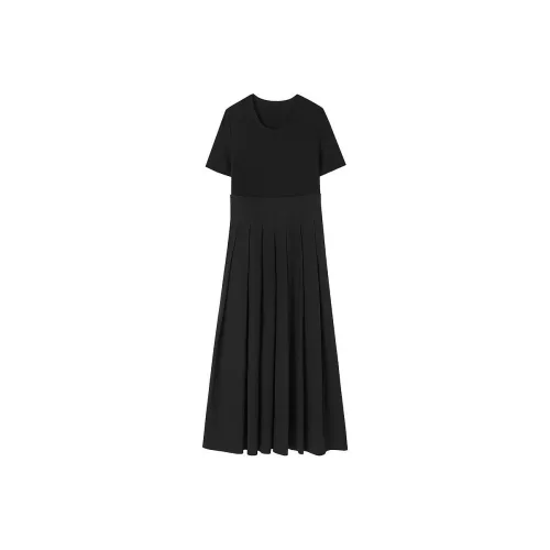H'S Black Женские Короткие Платья с Рукавами