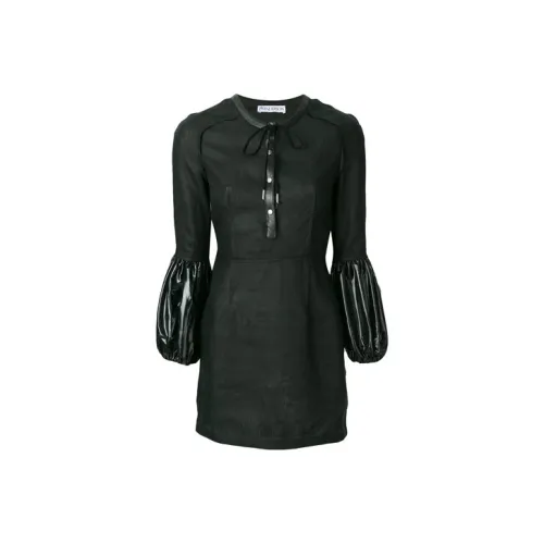 JW Anderson Черное Женское Длинное Платье с Рукавами