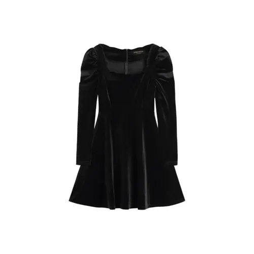 LOKUINTUS A Линия Юбка Платье Черный