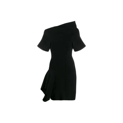 RICK OWENS Black Женские Короткие Платья с Рукавами