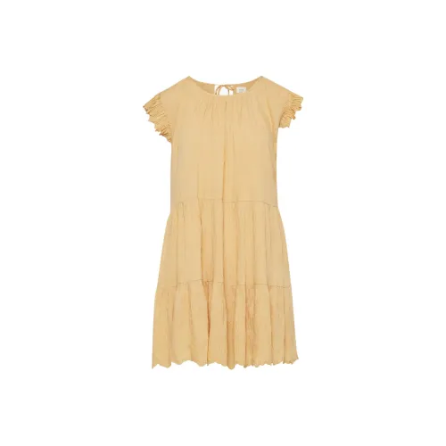 ARITZIA WILFRED Sidonie Платье Короткое с рукавами Платье Женское Мягкое Абрикосово-персиковый