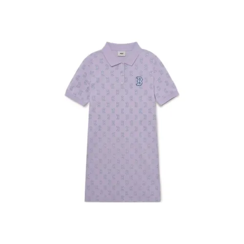 MLB Короткий рукав Платье Женское Фиолетовое