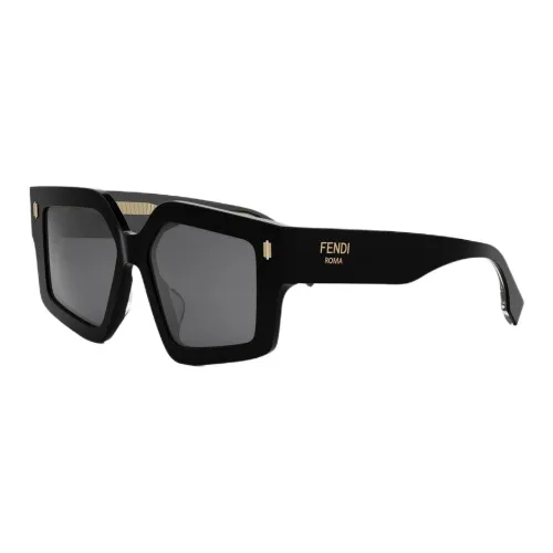 FENDI Plastic Square Sunglasses Women's Black