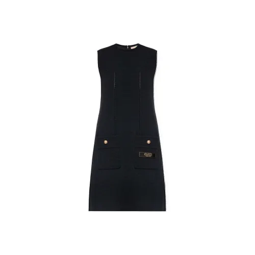 GUCCI Черные Женские Платья без рукавов