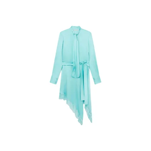 STELLA MCCARTNEY Blue Crystal Женские Длинные Платья с Рукавами