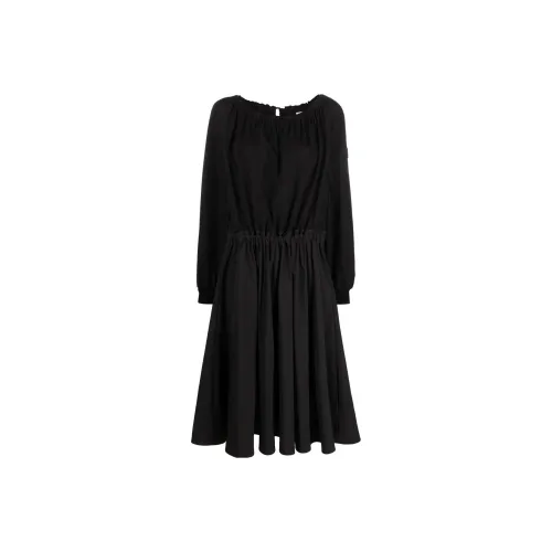 Moncler Длинный рукав Платье Женское Черное