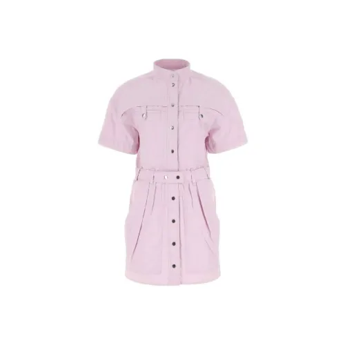 ISABEL MARANT Розовые Женские Короткие Платья с Рукавами