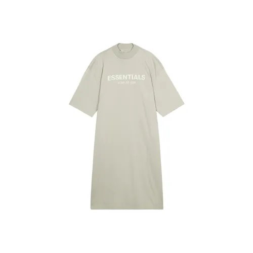 Fear Of God Essentials Короткий рукав Платье Женское Дымчатый серый