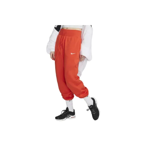 Найк Вязаные Тренировочные Штаны Женские Оранжевые