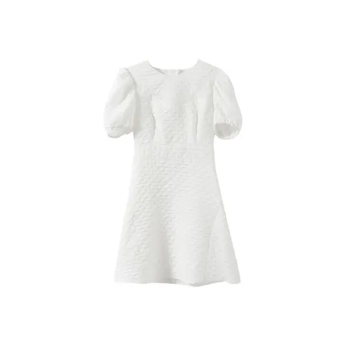 YUMOMO STAR A Линия Юбка Платье Белый