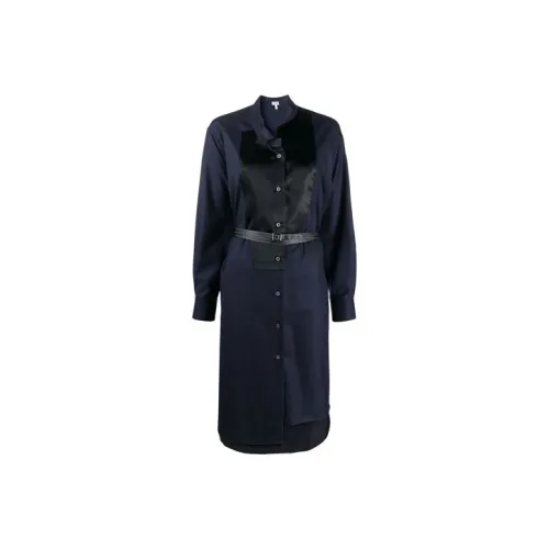 LOEWE Blue Женские Длинные Рукава Платья
