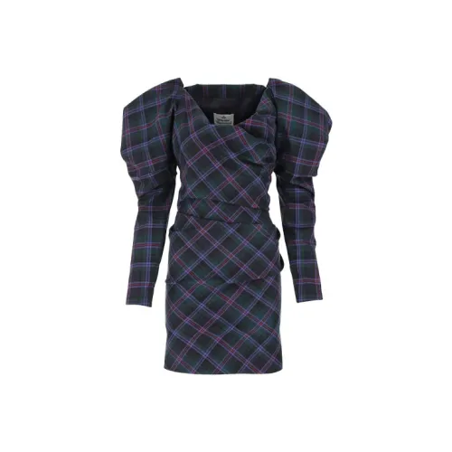 Vivienne Westwood Синие Женские Длинные Рукава Платья