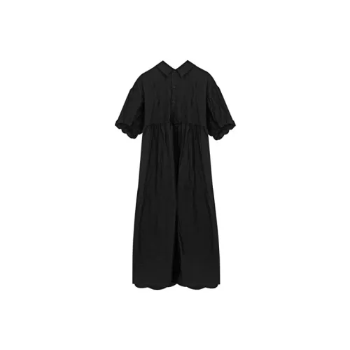 LUYUSHANYU Black Женские Короткие Платья с Рукавами