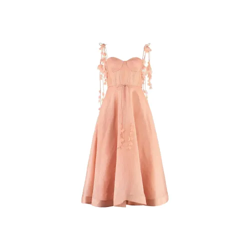 Zimmermann SS23 Slip Платье Женское Розовое