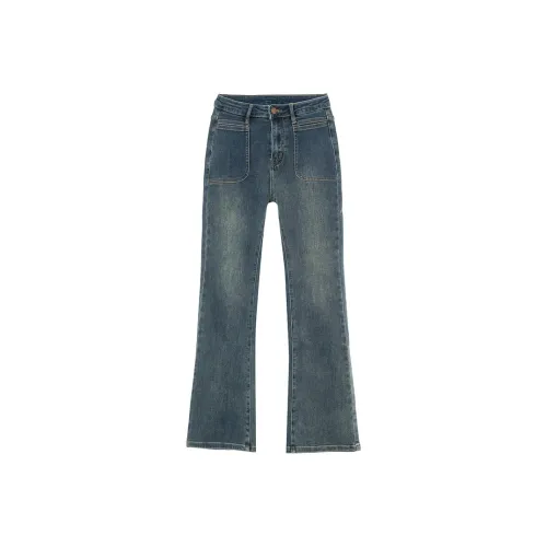 FAWENXIANGZI Джинсы Женские Синие