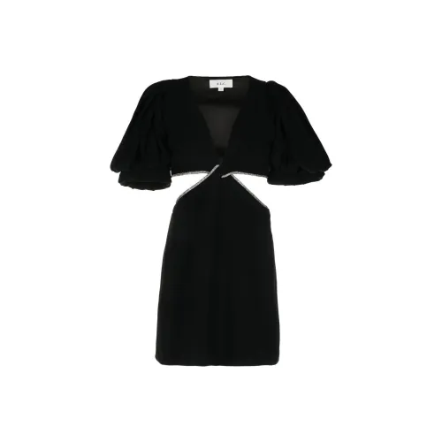 A.L.C. Короткое платье с короткими рукавами женское черное