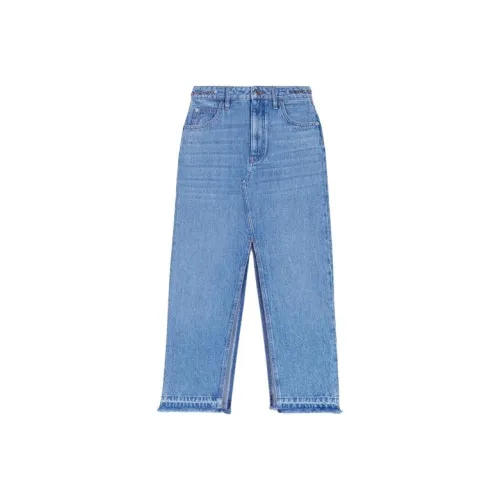 Maje Denim Long Skirt Women's Blue