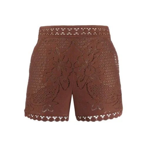 Valentino SS22 Повседневные шорты Женские Коричнево-красные