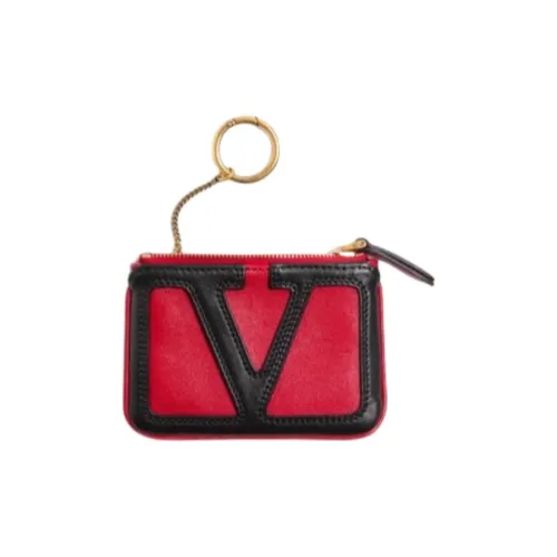 Valentino Кожа Металл Keychains Женские Красный