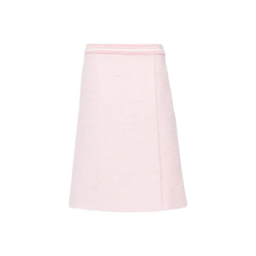 MIU MIU Лепесток Розовый Женские Вязаные Длинные Юбки